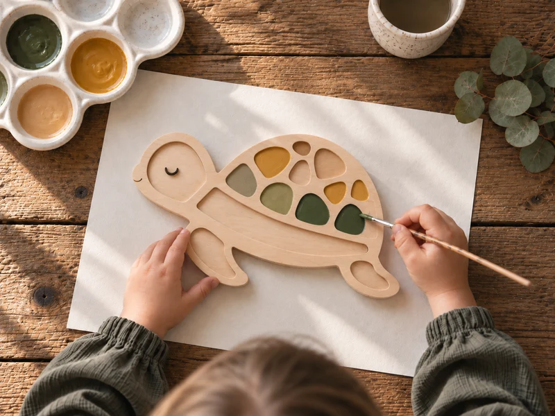 Little Lights Crafty Kit - DIY Wooden Turtle