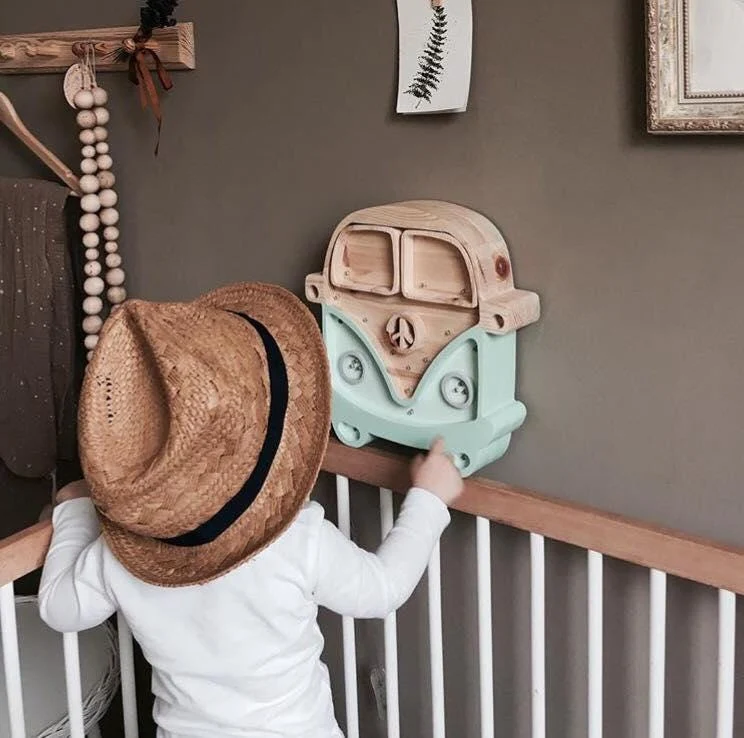 Little Lights Van Night Lamp | Mint Wood