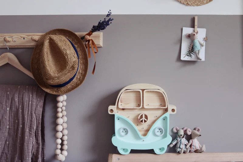 Little Lights Van Night Lamp | Mint Wood