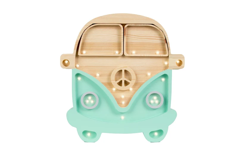 Little Lights Van Night Lamp | Mint Wood