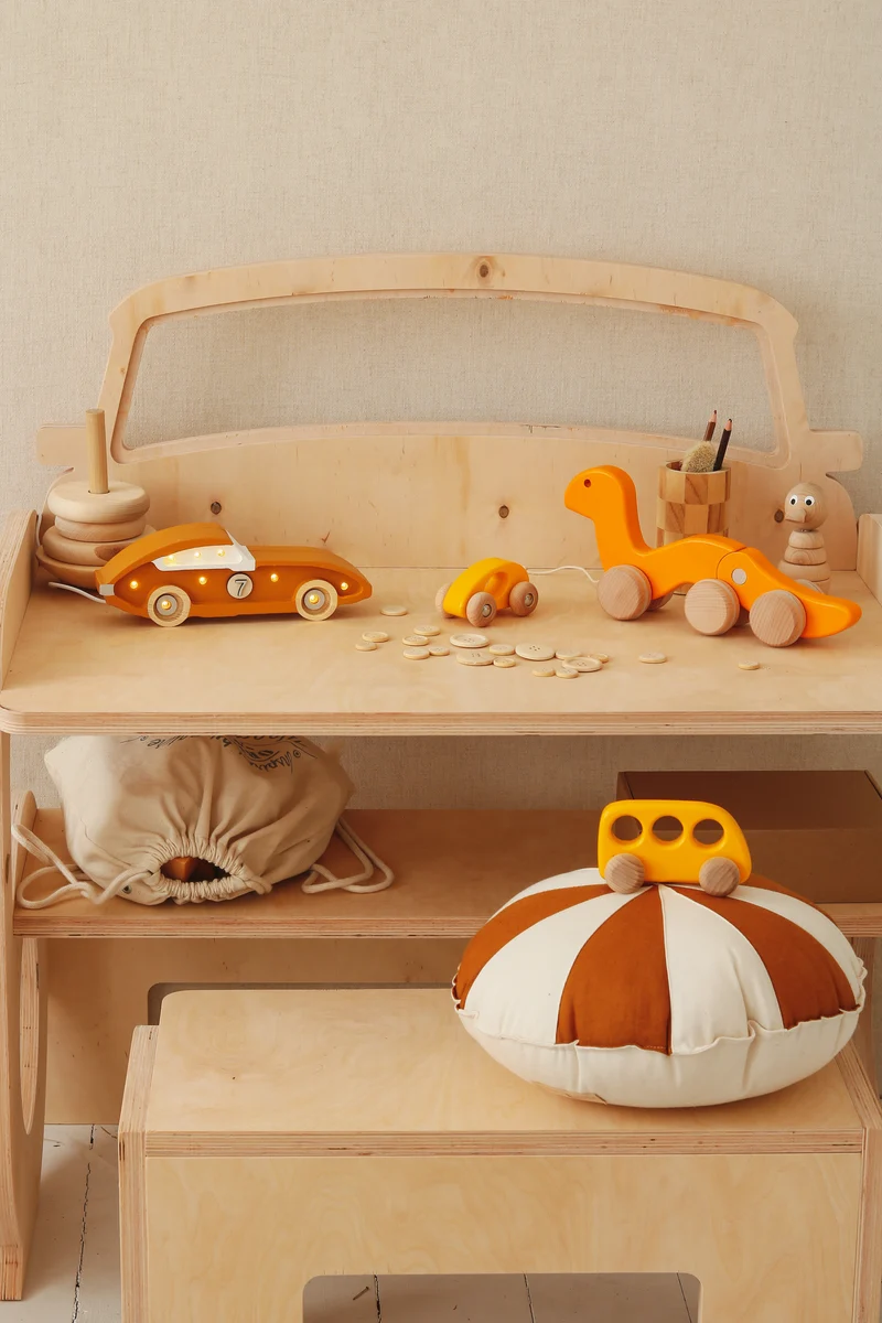 Little Lights Race Car Mini Night Light | Mustard
