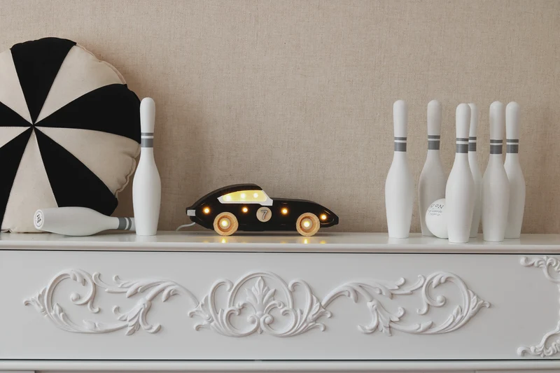 Little Lights Race Car Mini Night Light | Black