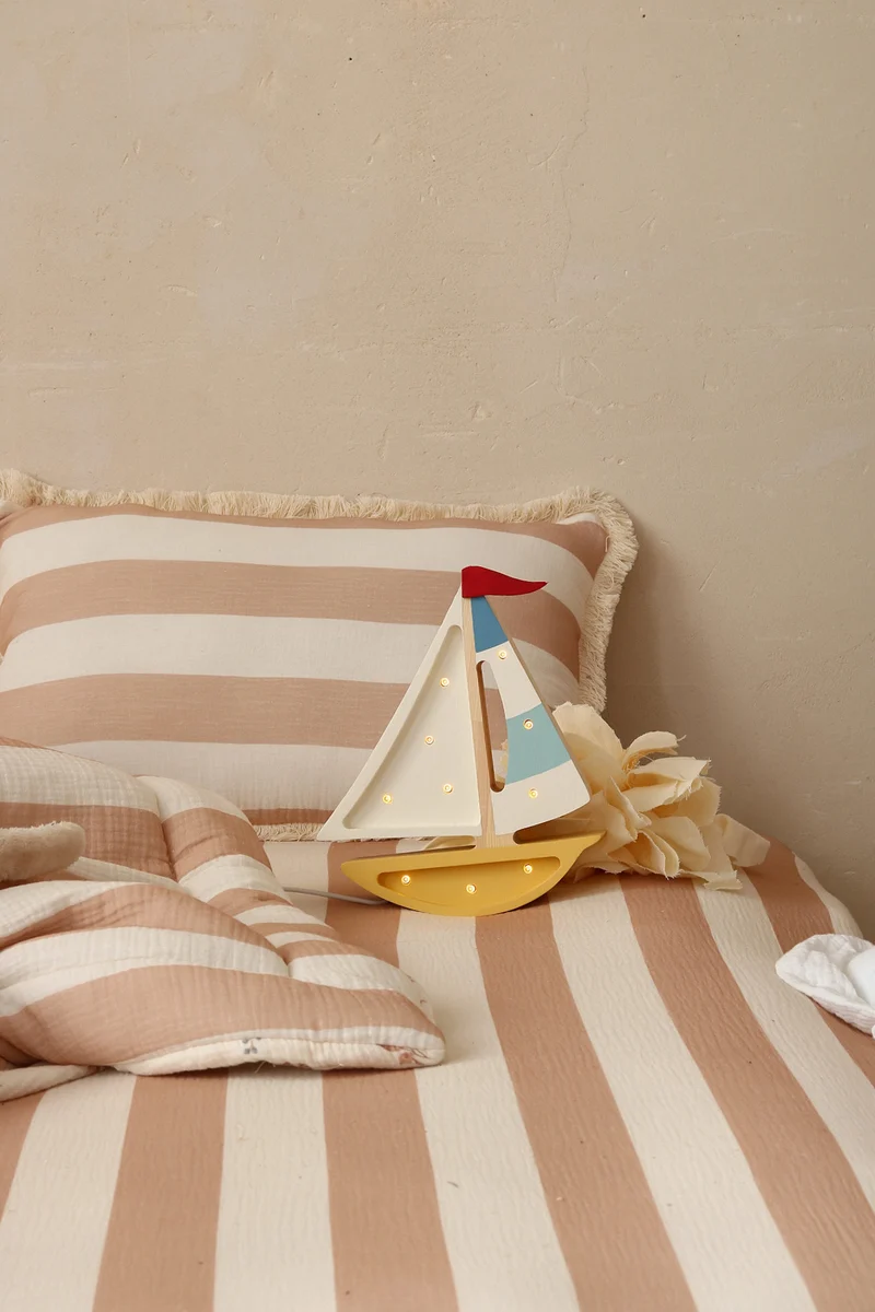 Little Lights Sailboat Night Light | Mustard