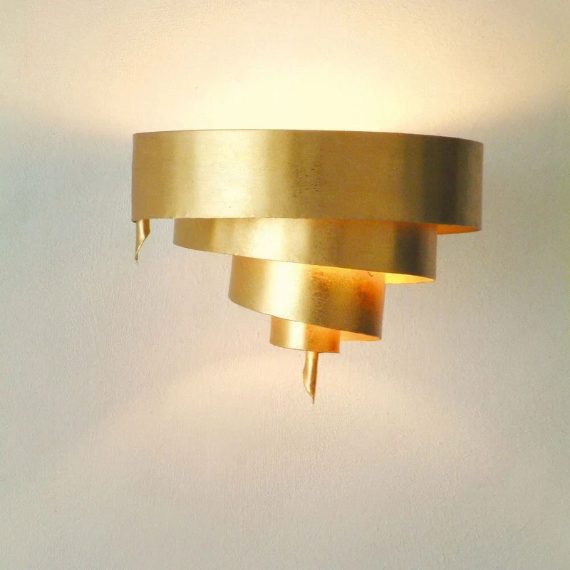 Wandleuchte Banderole Eisen Gold