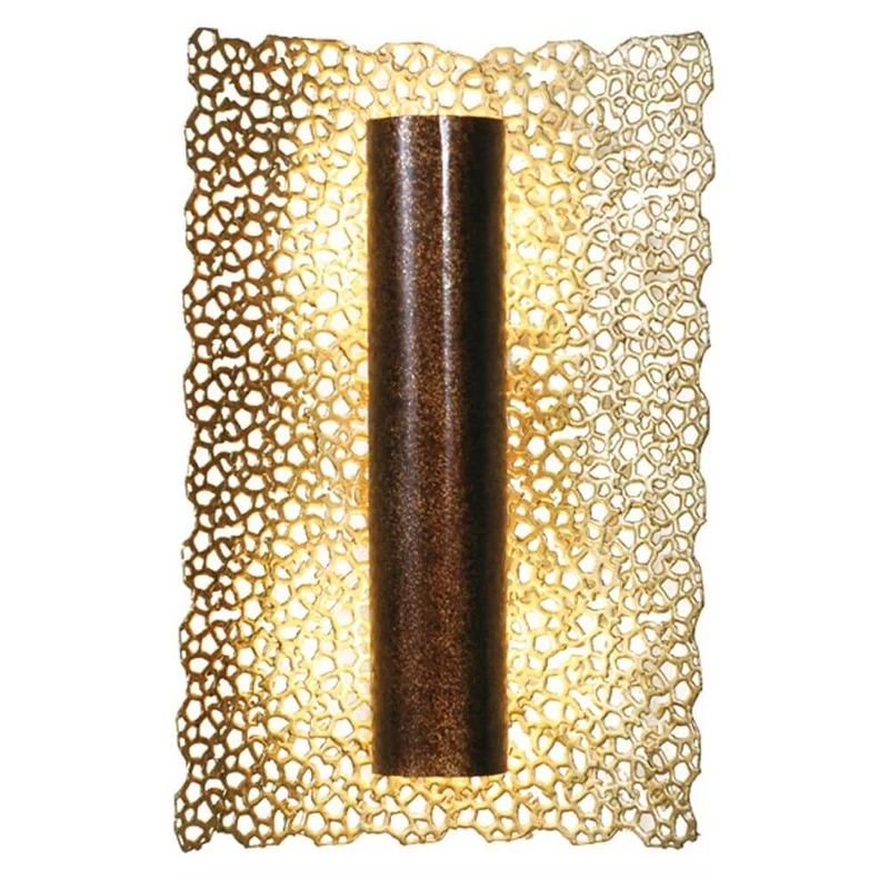 Wandleuchte 2-flammig Utopistico Eisen Gold-Kupfer-Braun