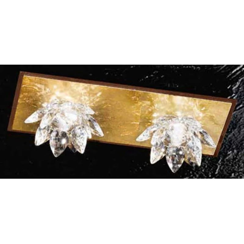 Fiore Cristallo Wand- & Deckenleuchte 2-flammig Sockel Rost-antik 25cm
