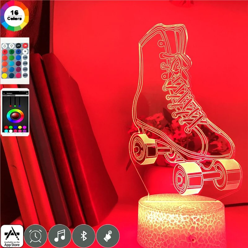 3D LED Nachtlampe Rollschuh