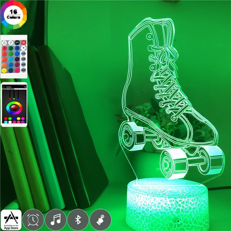 3D LED Nachtlampe Rollschuh