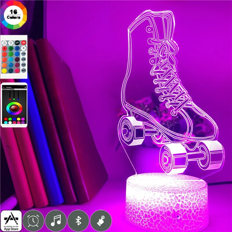 3D LED Nachtlampe Rollschuh