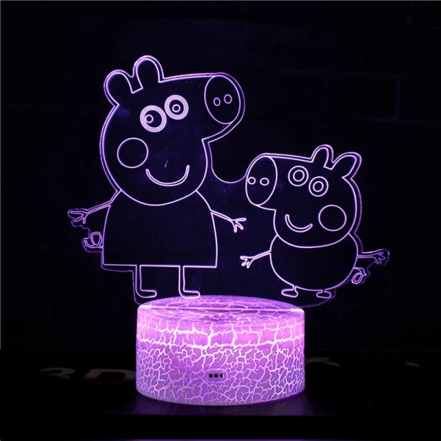 Peppa Wutz Nachtlicht in verschiedenen Motiven