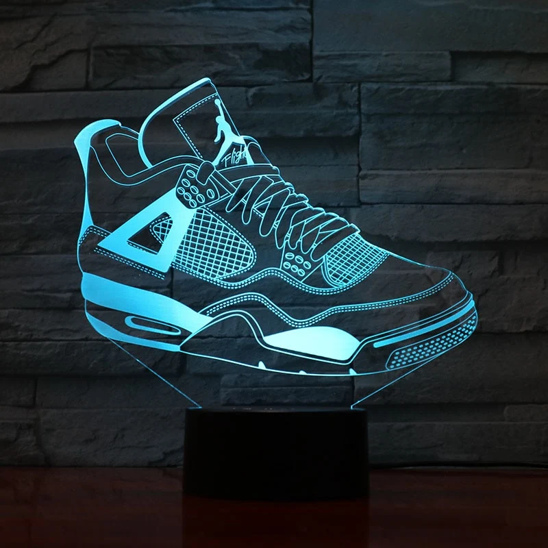 3D-Hologramm-Lampe mit Leuchtmotiv Sneaker