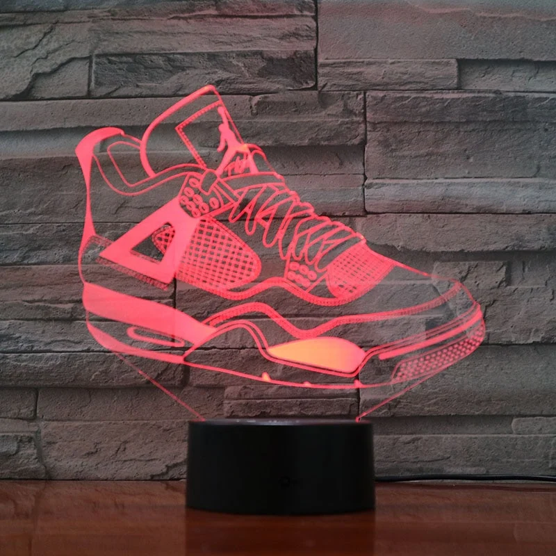 3D-Hologramm-Lampe mit Leuchtmotiv Sneaker