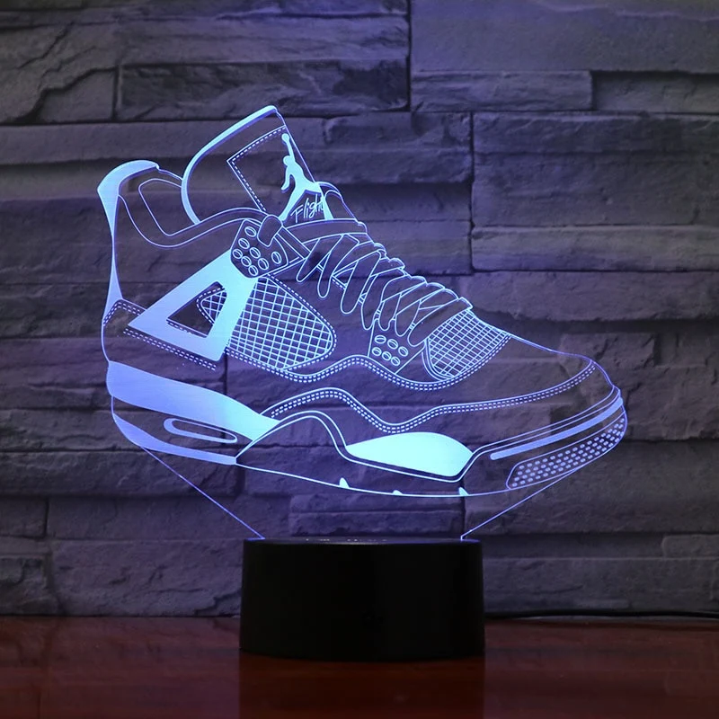 3D-Hologramm-Lampe mit Leuchtmotiv Sneaker