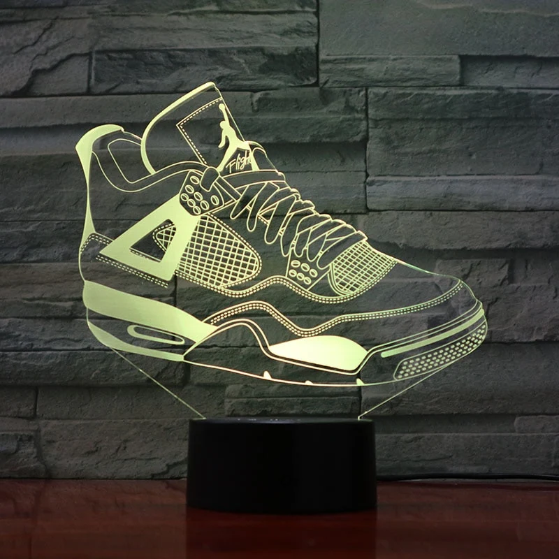 3D-Hologramm-Lampe mit Leuchtmotiv Sneaker