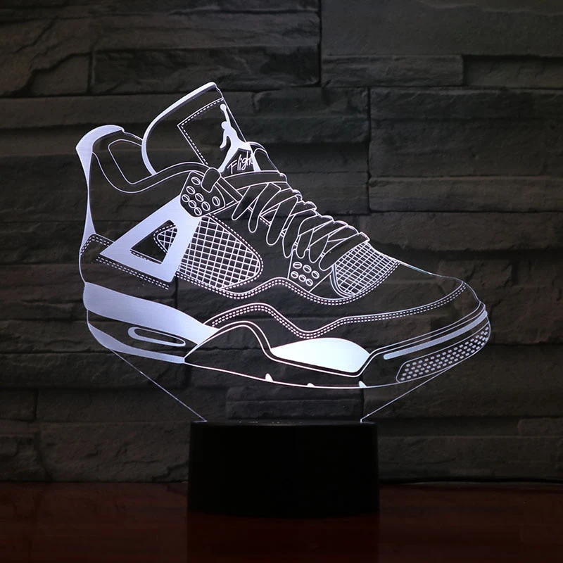 3D-Hologramm-Lampe mit Leuchtmotiv Sneaker