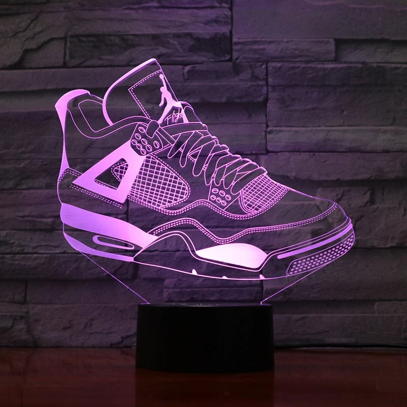 3D-Hologramm-Lampe mit Leuchtmotiv Sneaker