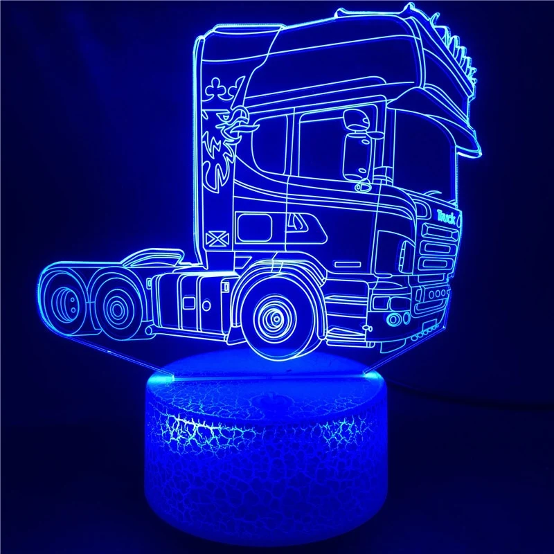 3D-Hologramm-Lampe mit Leuchtmotiv LKW