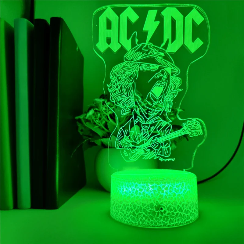 3D LED Lampe mit AC/DC Motiv