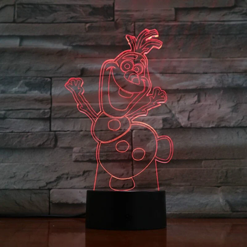 Olaf der Schneemann 3D Nacht Lampe