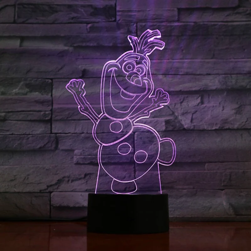 Olaf der Schneemann 3D Nacht Lampe