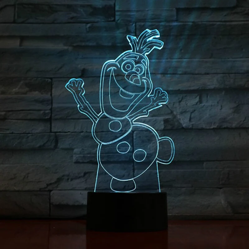 Olaf der Schneemann 3D Nacht Lampe