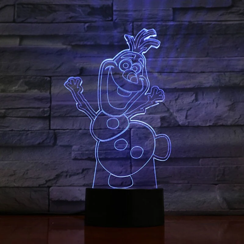 Olaf der Schneemann 3D Nacht Lampe