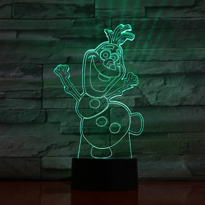 Olaf der Schneemann 3D Nacht Lampe