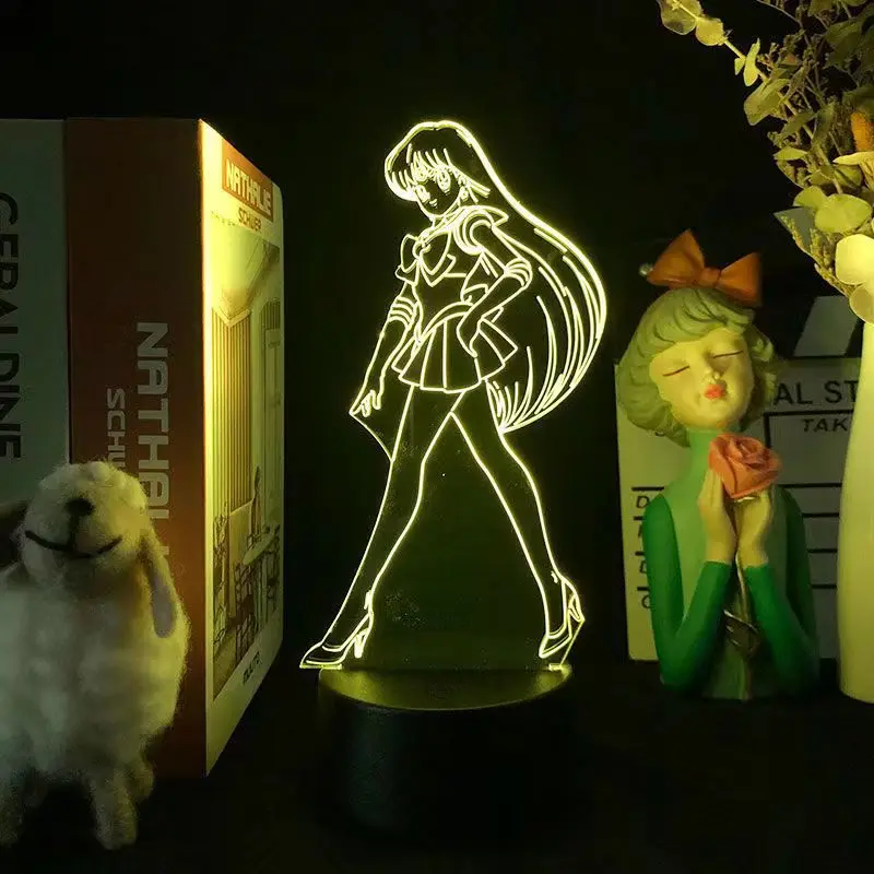 Sailor Moon Tsukino Usagi 3D Nacht Licht Lampe