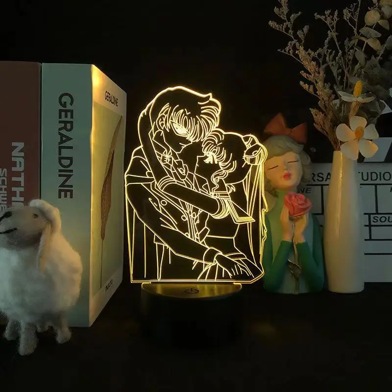 Sailor Moon Tsukino Usagi 3D Nacht Licht Lampe