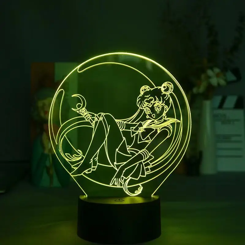 Sailor Moon Tsukino Usagi 3D Nacht Licht Lampe