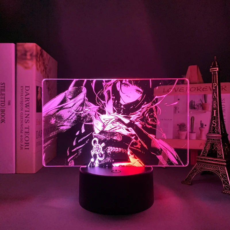 Genshin Impact Raiden Shogun Nacht Licht mit 3D Effekt