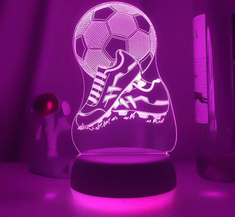 Tolles Nachtlicht mit Fussball Motiv - mit Farbwechsel und 3D Effekt