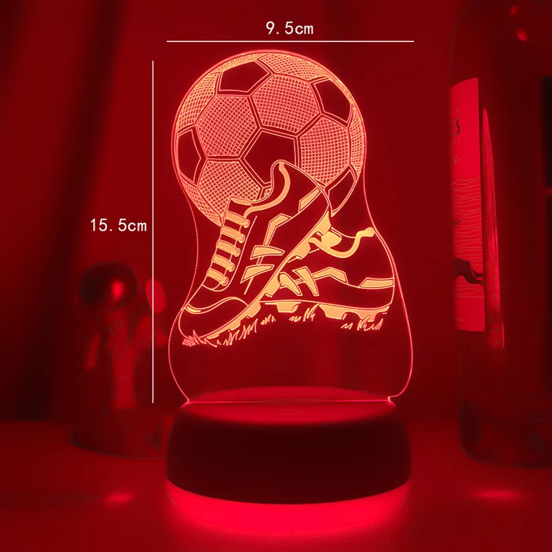 Tolles Nachtlicht mit Fussball Motiv - mit Farbwechsel und 3D Effekt