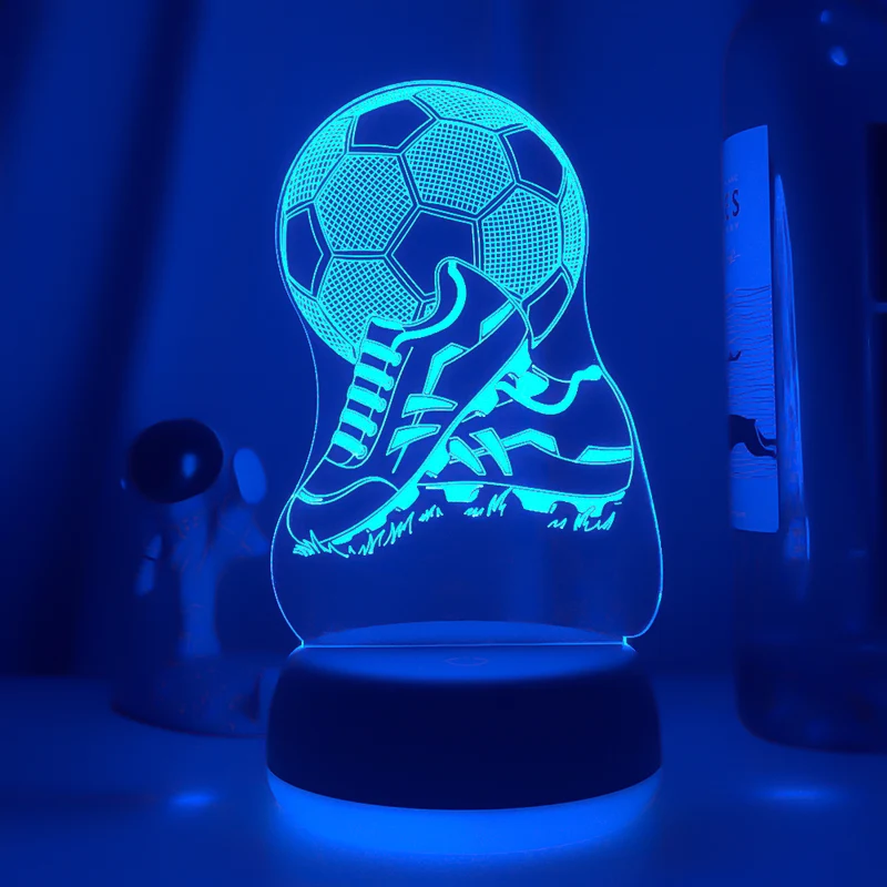 Tolles Nachtlicht mit Fussball Motiv - mit Farbwechsel und 3D Effekt