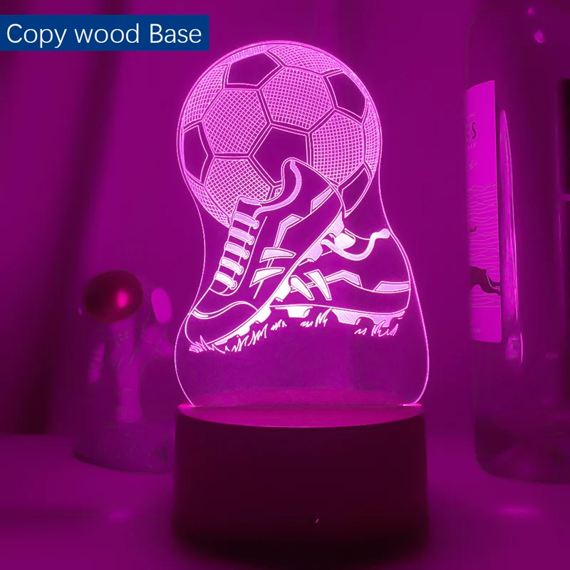Tolles Nachtlicht mit Fussball Motiv - mit Farbwechsel und 3D Effekt