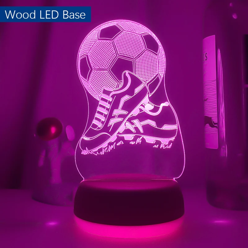 Tolles Nachtlicht mit Fussball Motiv - mit Farbwechsel und 3D Effekt