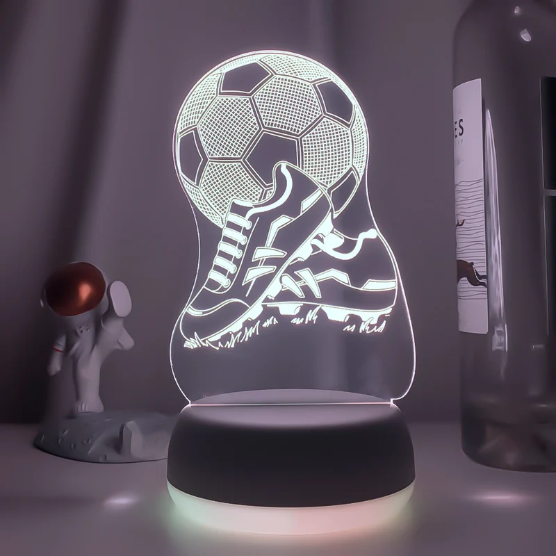Tolles Nachtlicht mit Fussball Motiv - mit Farbwechsel und 3D Effekt