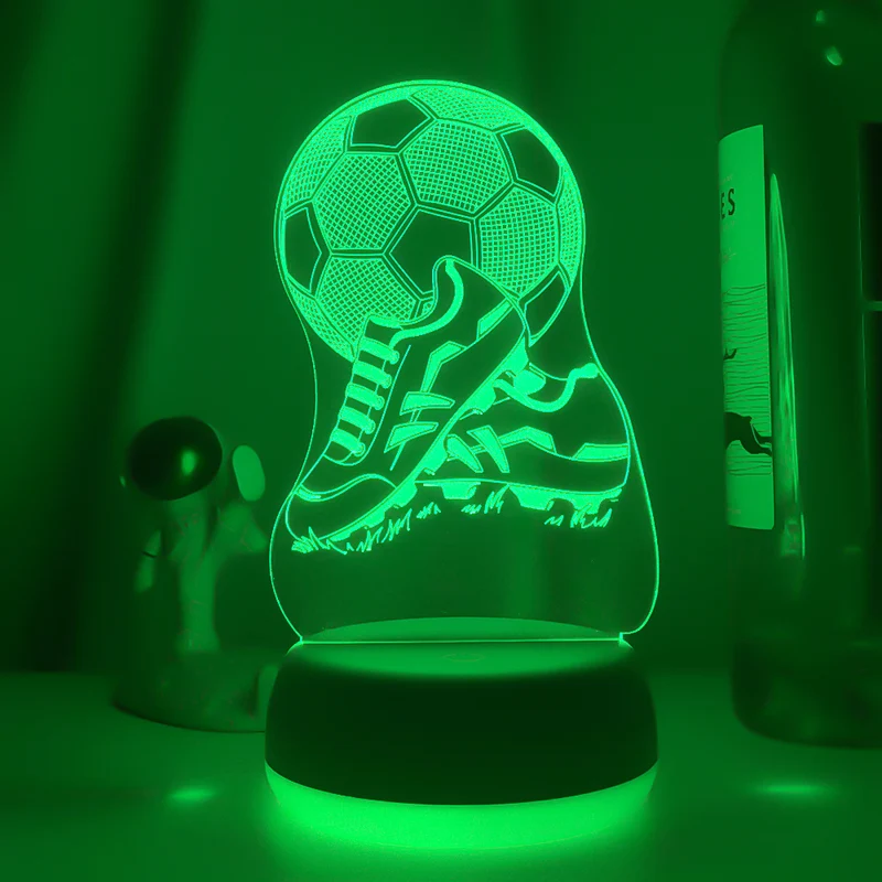 Tolles Nachtlicht mit Fussball Motiv - mit Farbwechsel und 3D Effekt