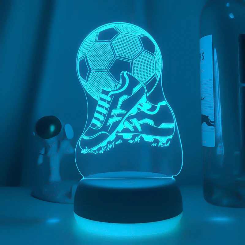 Tolles Nachtlicht mit Fussball Motiv - mit Farbwechsel und 3D Effekt