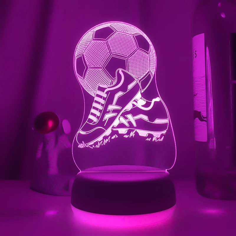 Tolles Nachtlicht mit Fussball Motiv - mit Farbwechsel und 3D Effekt
