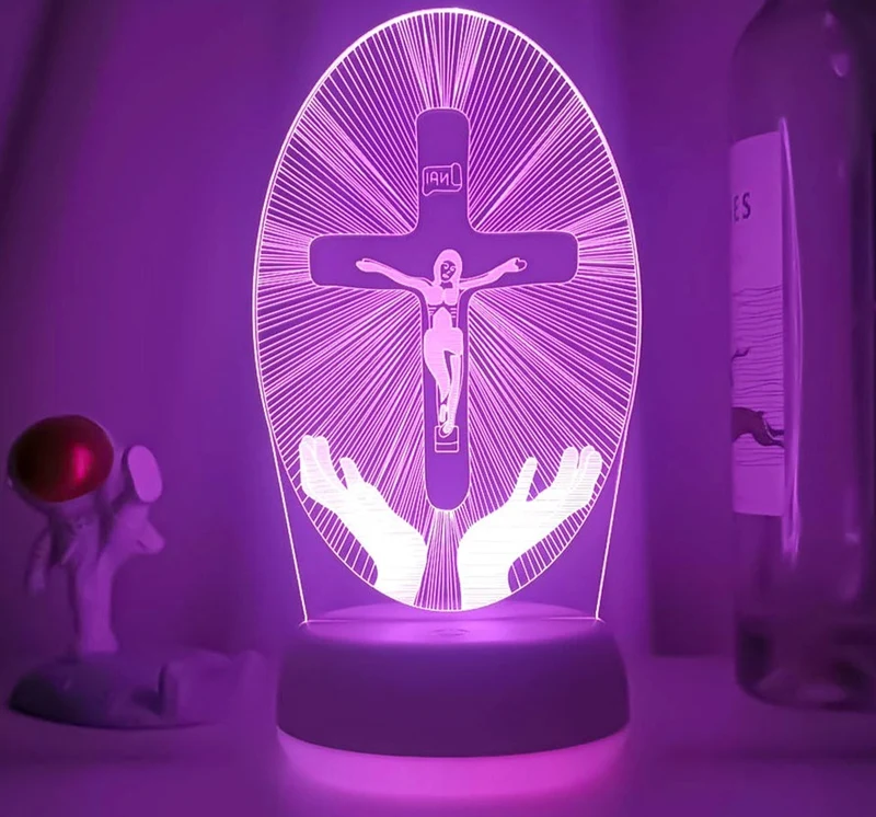 Jesus Christus Die Kreuzigung von Jesus LED-Lampe Nachtlicht