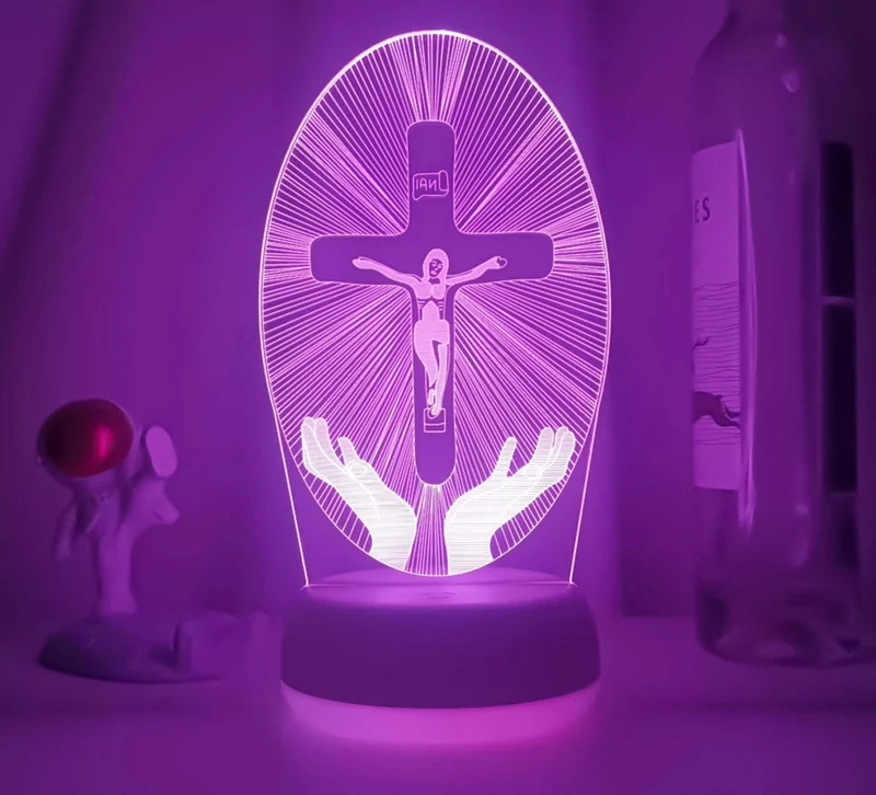 Jesus Christus Die Kreuzigung von Jesus LED-Lampe Nachtlicht