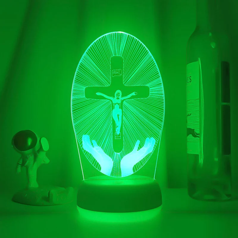Jesus Christus Die Kreuzigung von Jesus LED-Lampe Nachtlicht