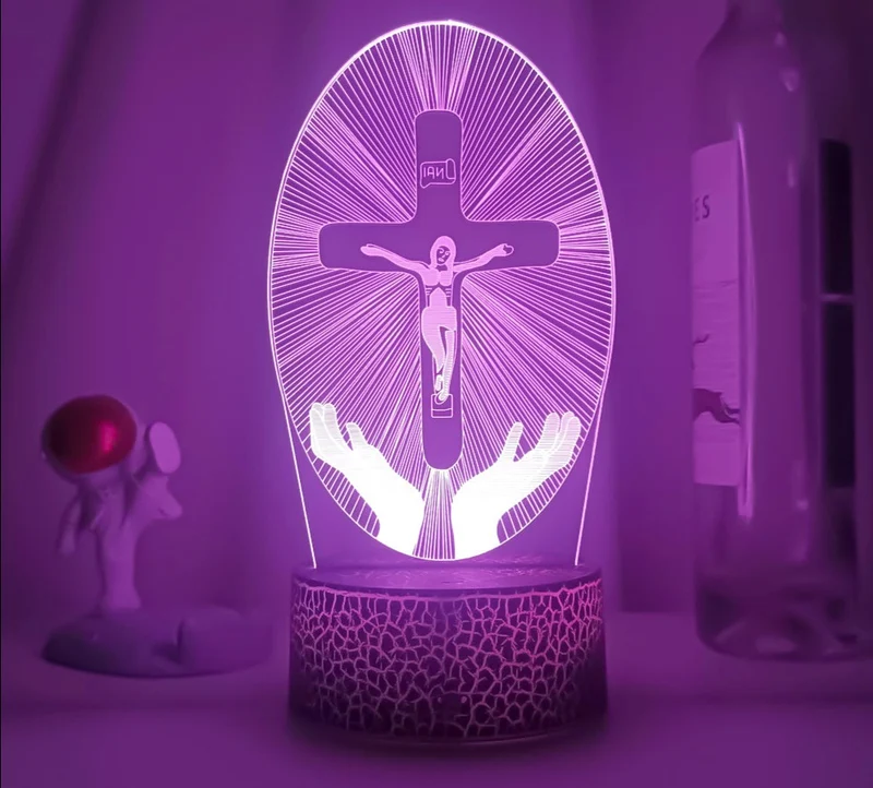 Jesus Christus Die Kreuzigung von Jesus LED-Lampe Nachtlicht