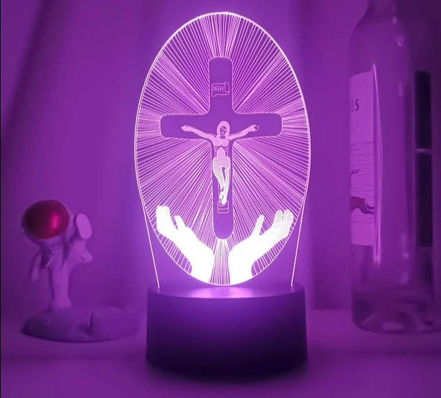 Jesus Christus Die Kreuzigung von Jesus LED-Lampe Nachtlicht