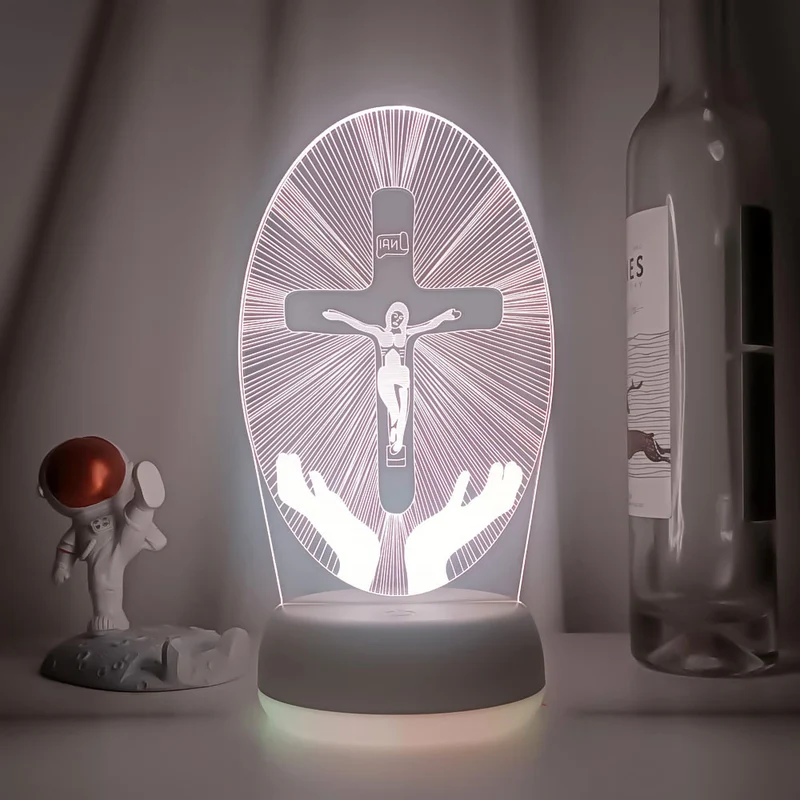 Jesus Christus Die Kreuzigung von Jesus LED-Lampe Nachtlicht