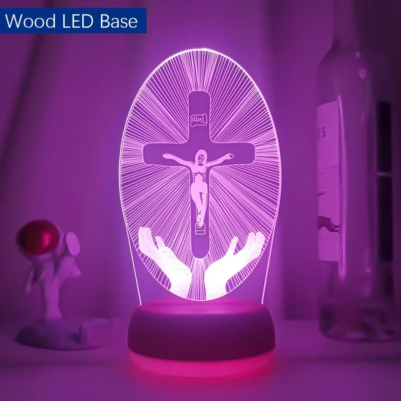 Jesus Christus Die Kreuzigung von Jesus LED-Lampe Nachtlicht
