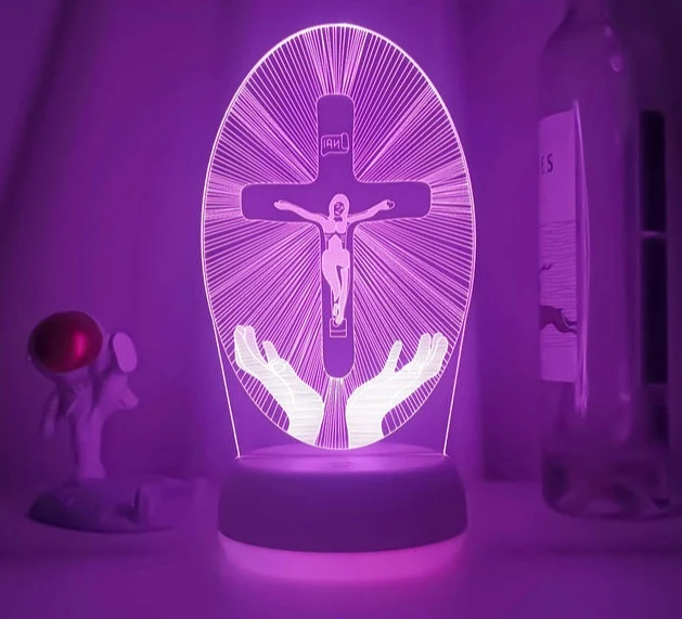 Jesus Christus Die Kreuzigung von Jesus LED-Lampe Nachtlicht