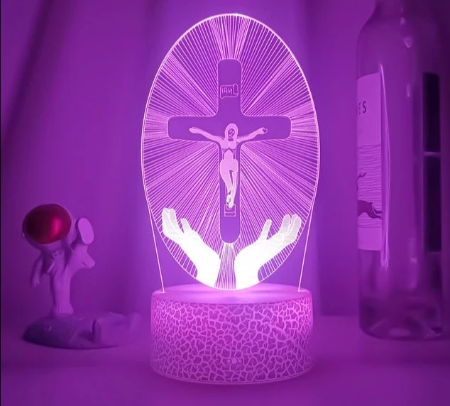 Jesus Christus Die Kreuzigung von Jesus LED-Lampe Nachtlicht