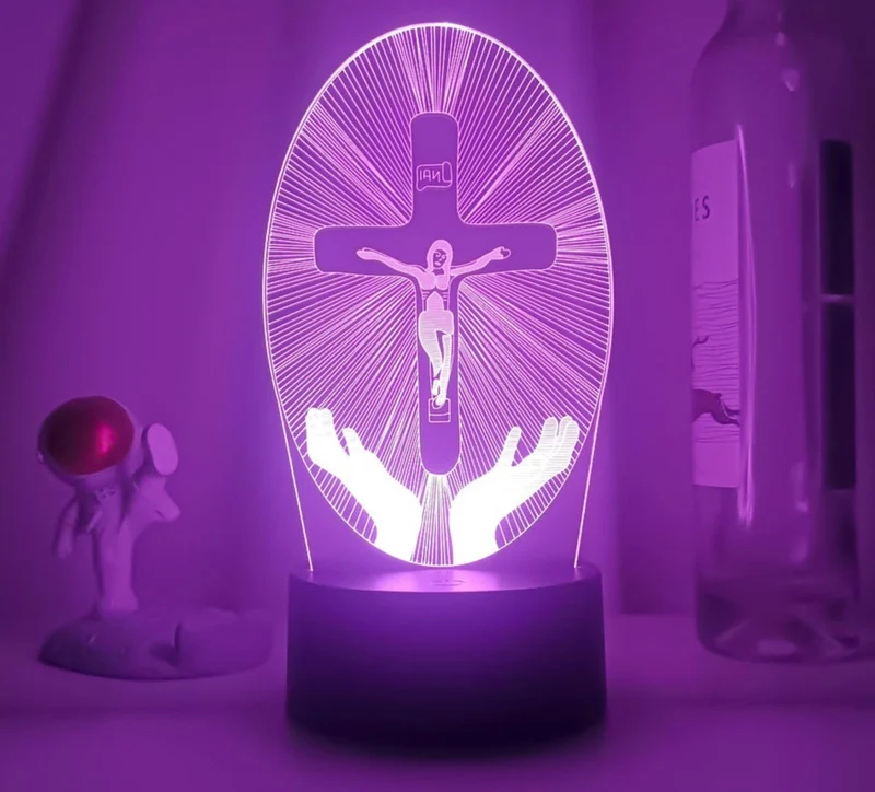 Jesus Christus Die Kreuzigung von Jesus LED-Lampe Nachtlicht